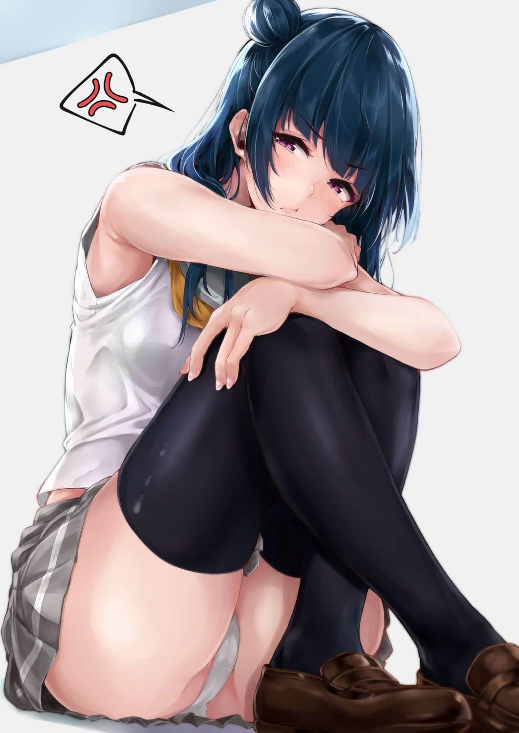 love_live!_sunshine!! napo8593 pantsu seifuku thighhighs tsushima_yoshiko