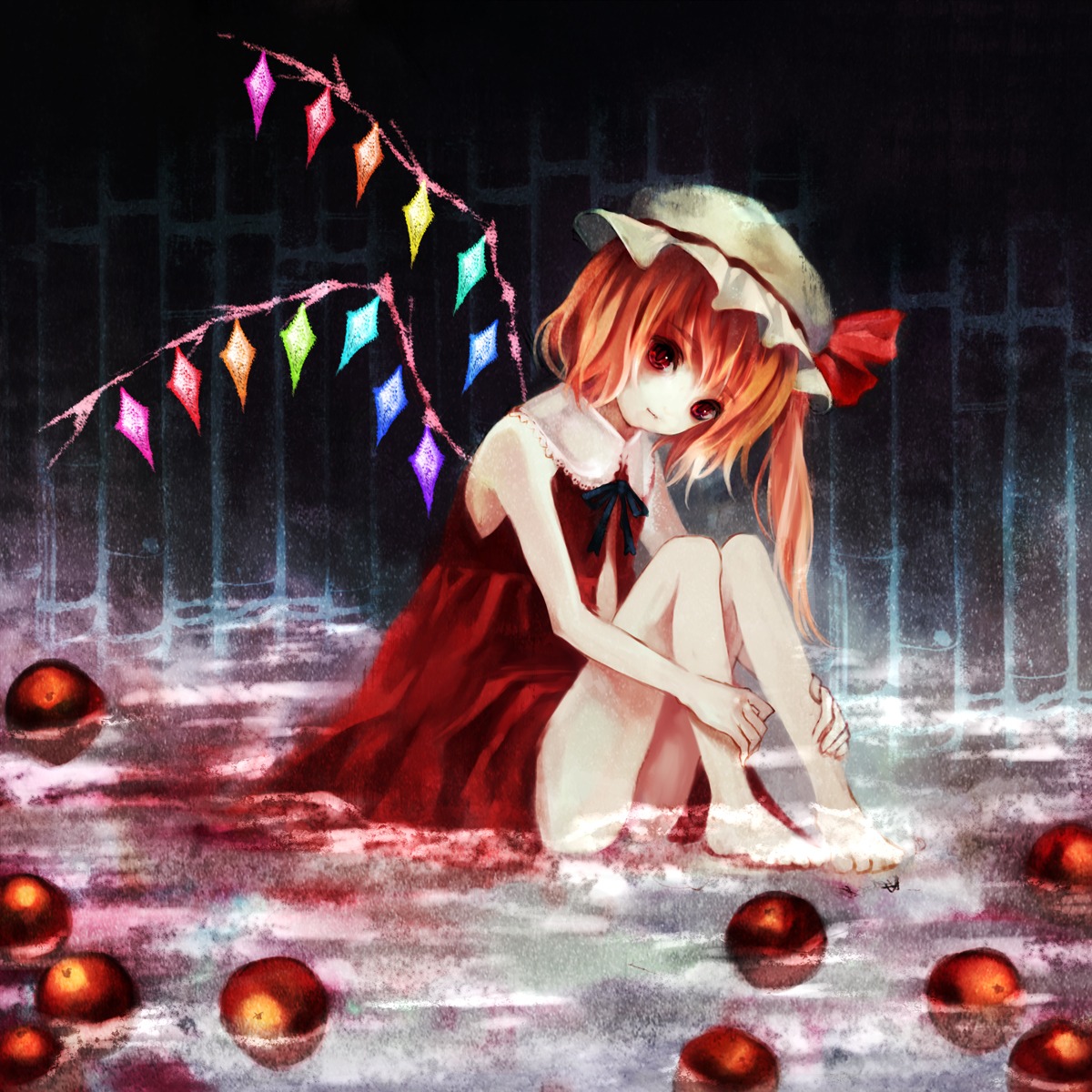 flandre_scarlet fukahire_sanba touhou wings