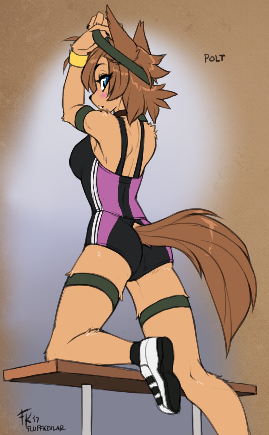 animal_ears ass fluff-kevlar garter gym_uniform monster_girl monster_musume_no_iru_nichijou polt tail
