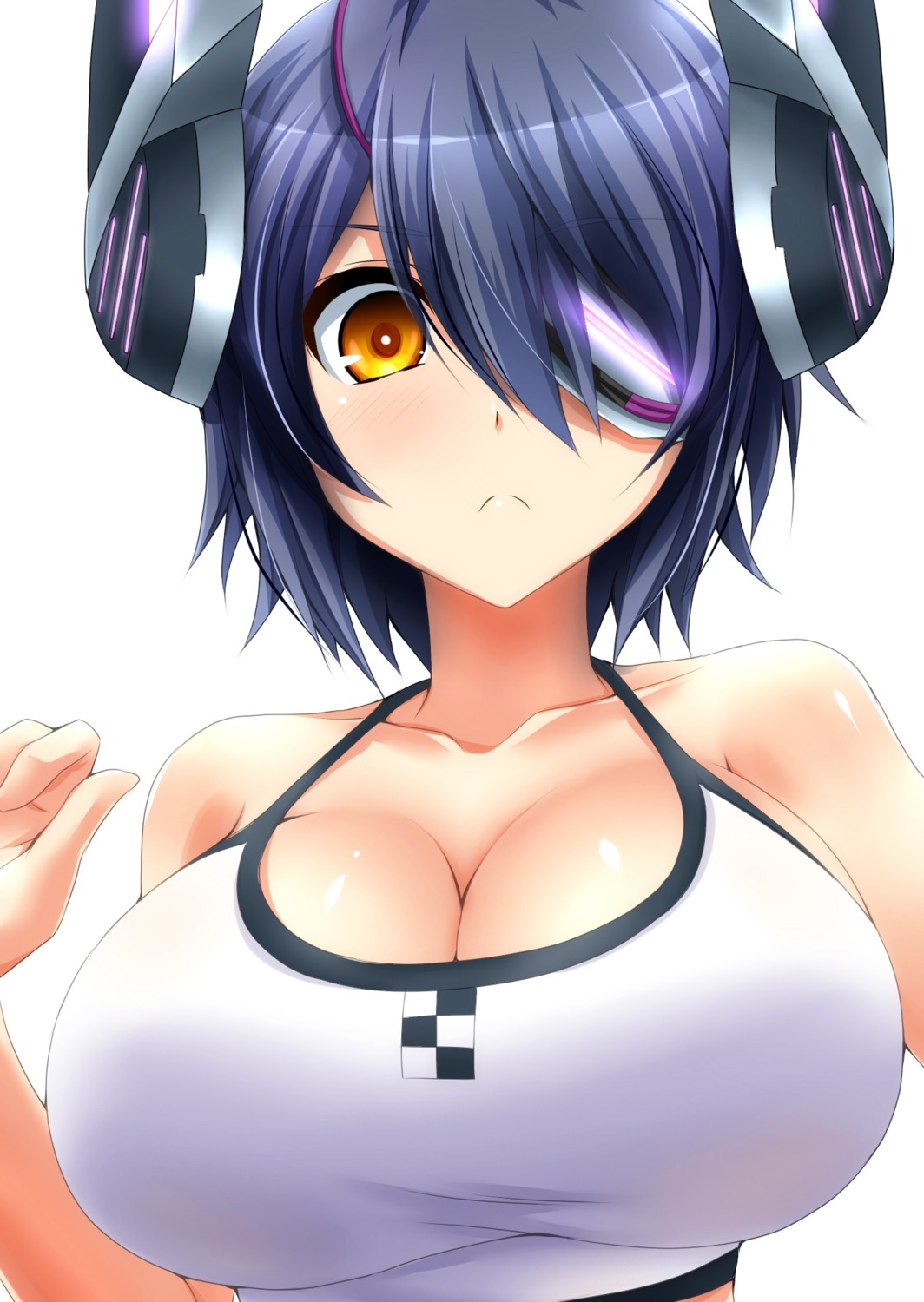 cleavage eyepatch h.t.k kantai_collection tenryuu_(kancolle)