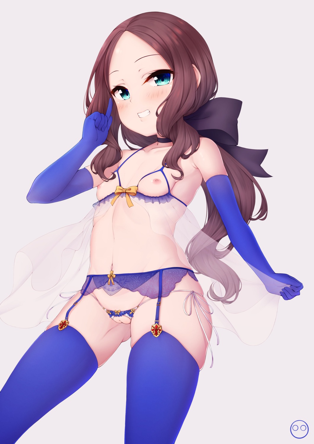 bra breasts fate/grand_order garter_belt john_zerowb leonardo_da_vinci_(fate/grand_order) lingerie loli nipples pantsu pussy see_through stockings string_panties thighhighs uncensored