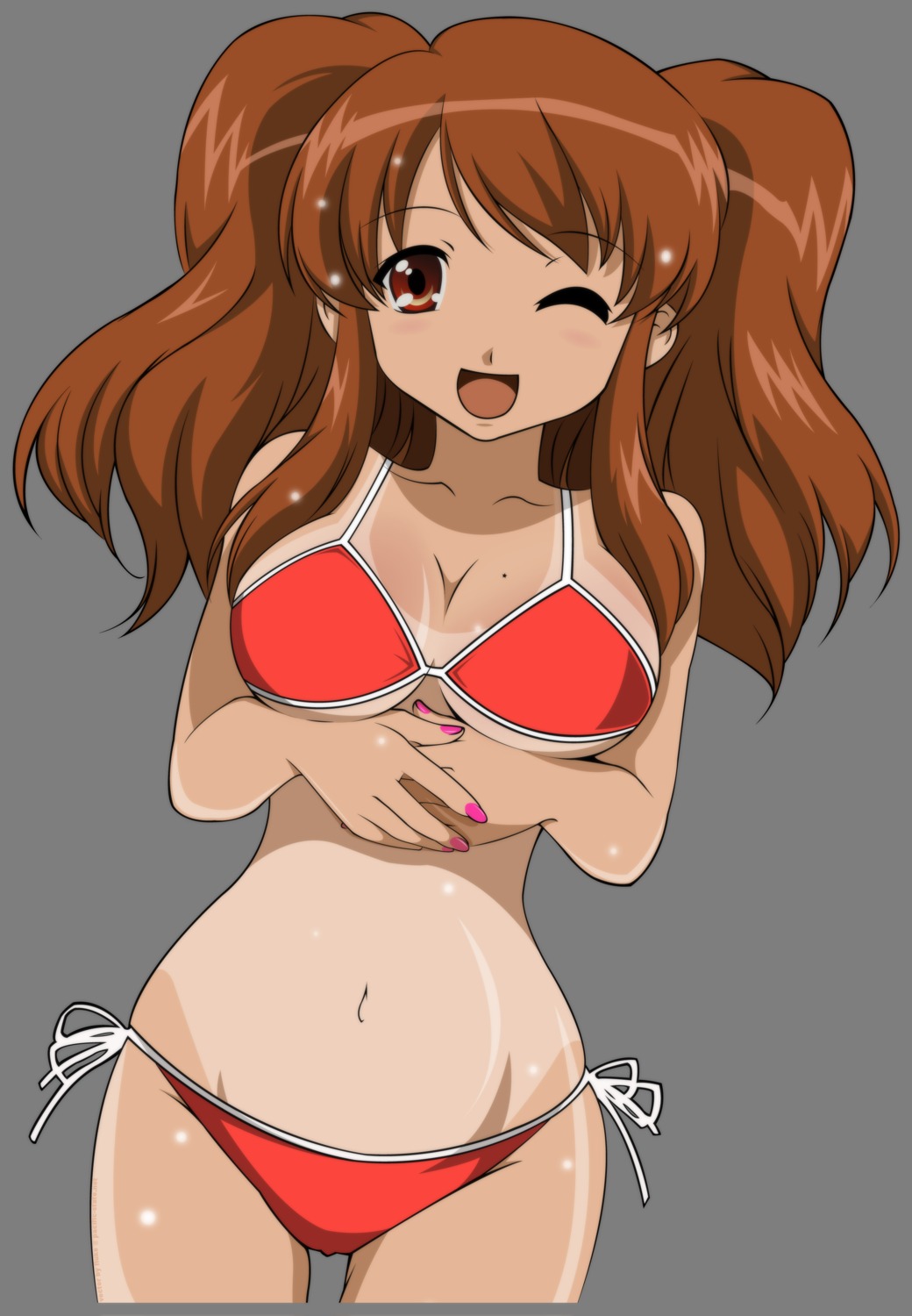 asahina_mikuru bikini breast_hold cleavage suzumiya_haruhi_no_yuuutsu swimsuits tan_lines transparent_png vector_trace watermark