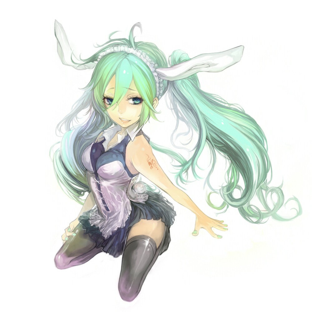 hatsune_miku tcb thighhighs vocaloid