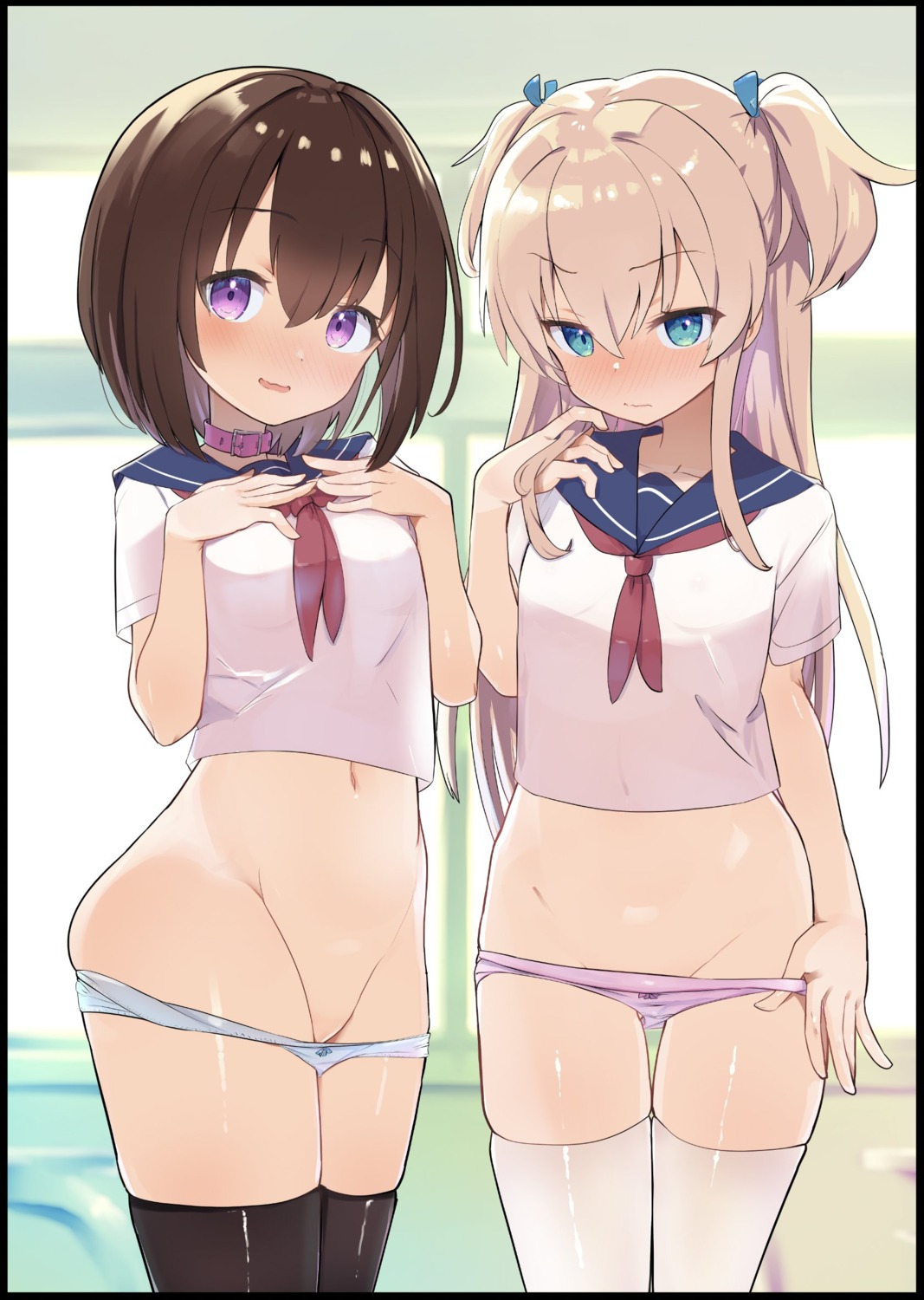 caburi loli pantsu panty_pull seifuku thighhighs