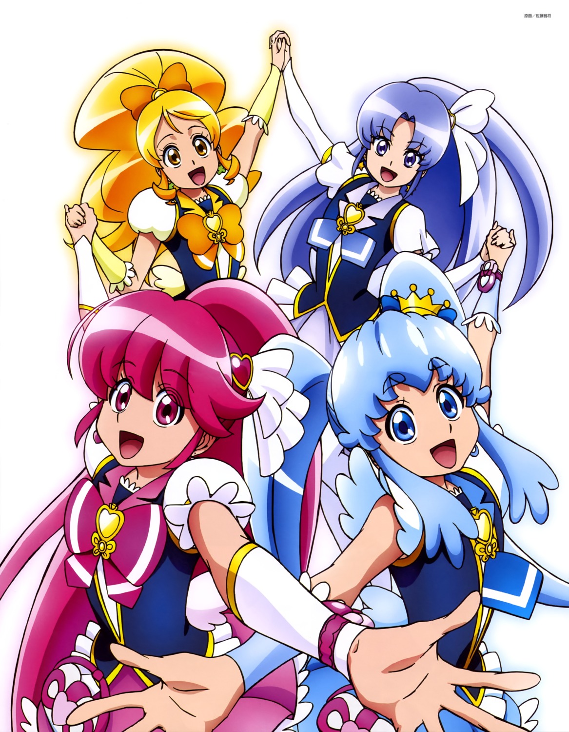 aino_megumi dress happiness_charge_precure! hikawa_iona oomori_yuuko pretty_cure satou_masayuki shirayuki_hime_(precure) thighhighs wings