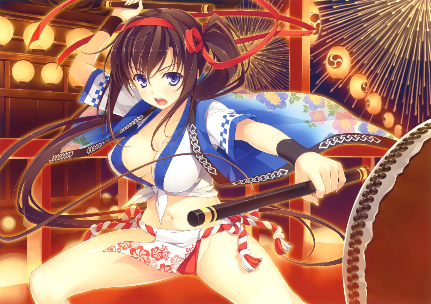 cleavage erect_nipples fundoshi no_bra yuuki_hagure