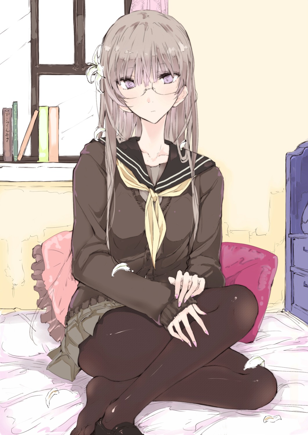 feet megane pantyhose seifuku sweater touma_kisa