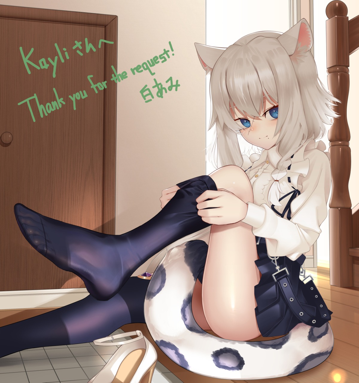 animal_ears shiro_ami thighhighs