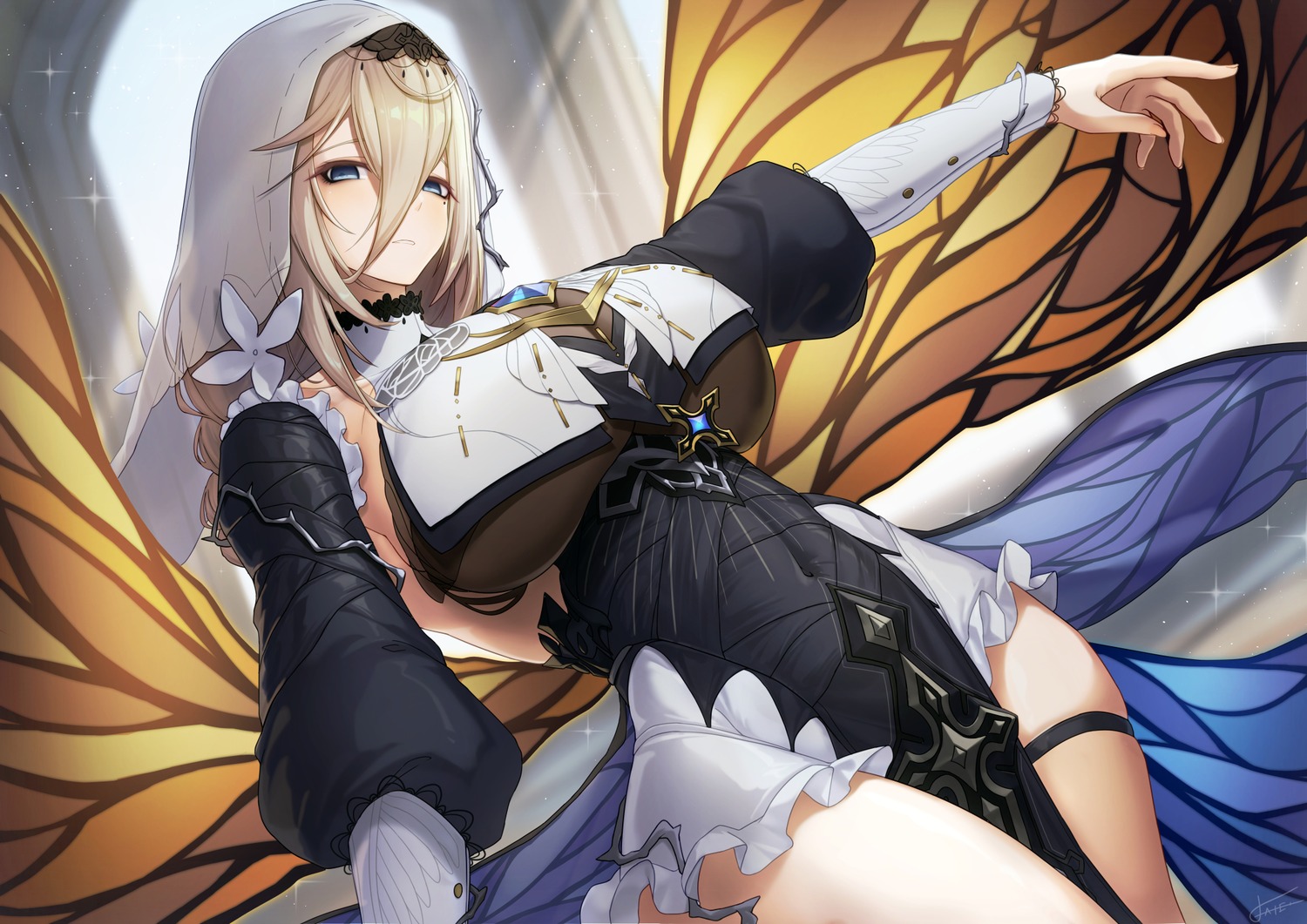 aponia_(honkai_impact) benghuai_xueyuan garter honkai_impact nun wings xfate