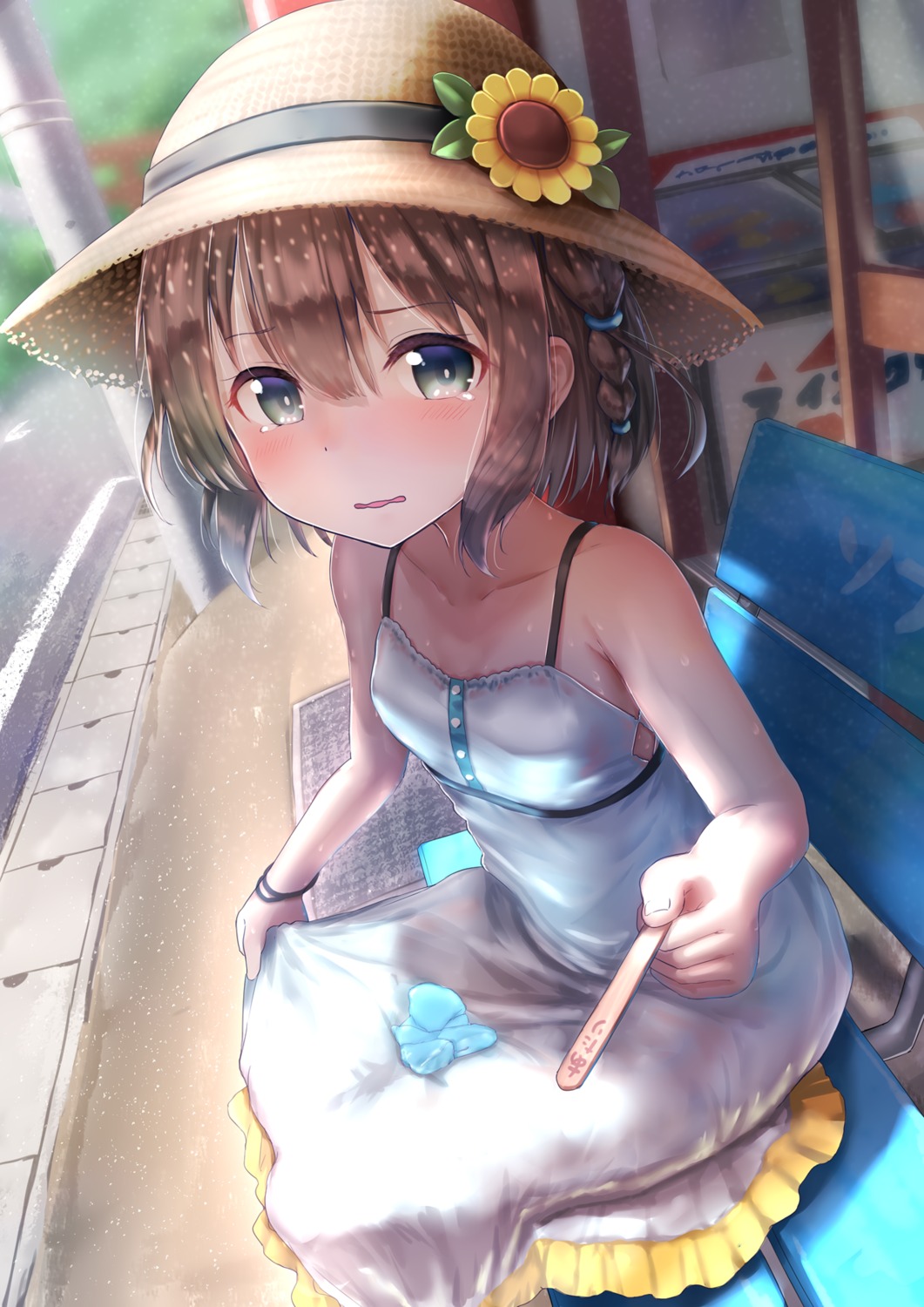 dress kachiyori see_through summer_dress