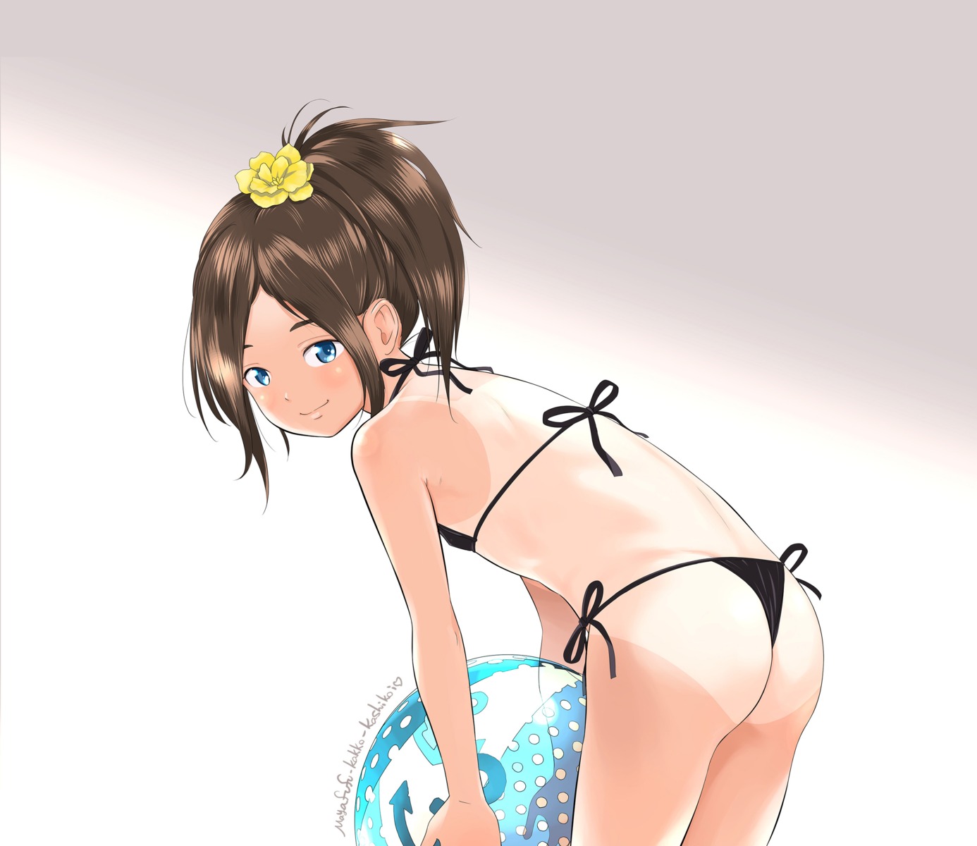 ass bikini loli mayafufu swimsuits tan_lines thong