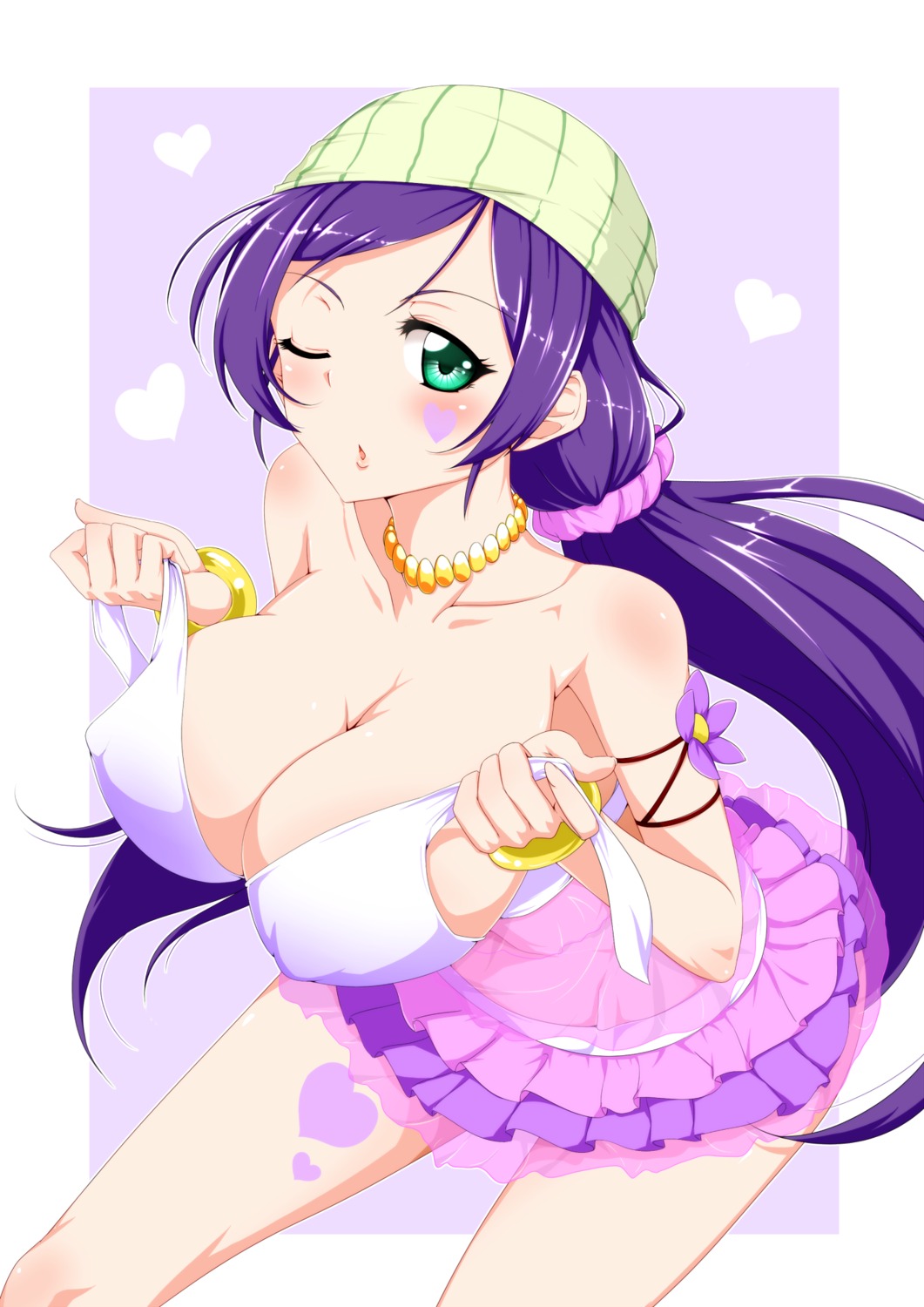 cleavage erect_nipples love_live! swimsuits toujou_nozomi tung