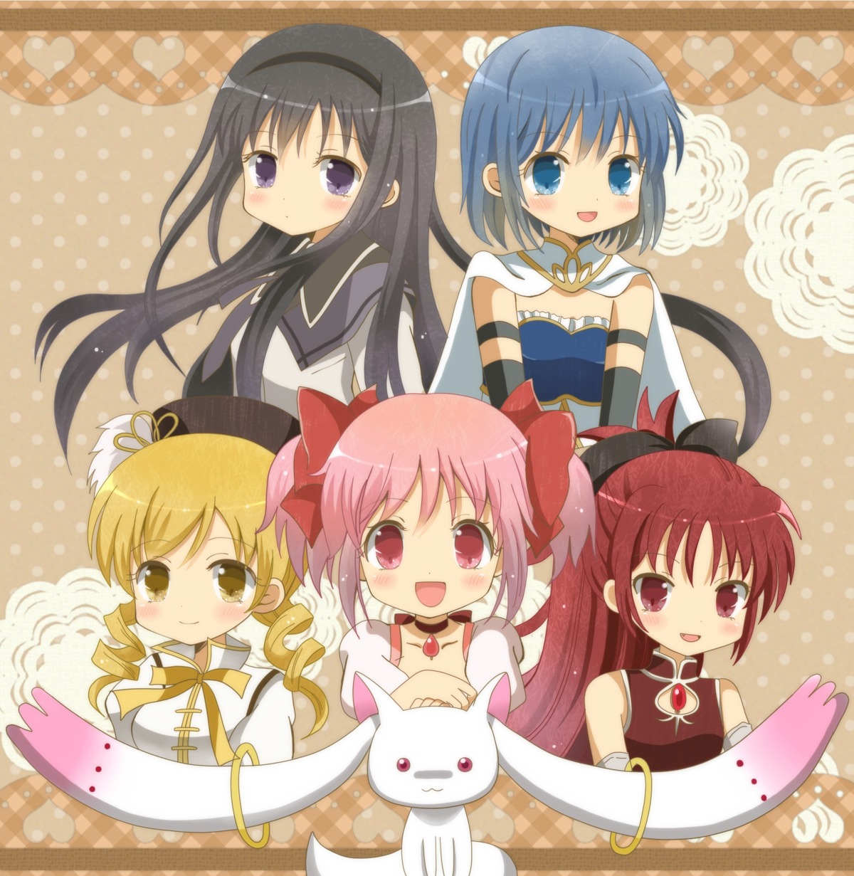 akemi_homura kaname_madoka kyubey miki_sayaka puella_magi_madoka_magica ryoutan sakura_kyouko tomoe_mami