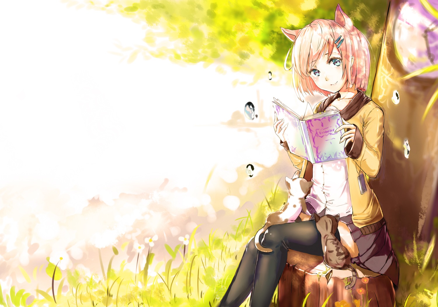 animal_ears neko thighhighs xuè_fēng