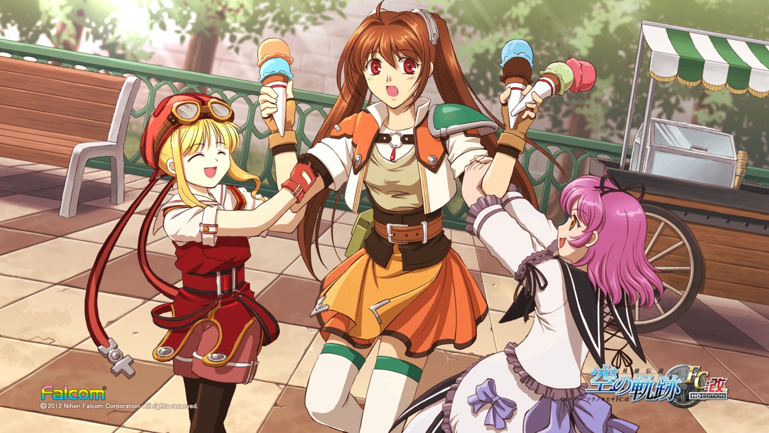 eiyuu_densetsu eiyuu_densetsu:_sora_no_kiseki estelle_bright falcom renne thighhighs tita_russell wallpaper