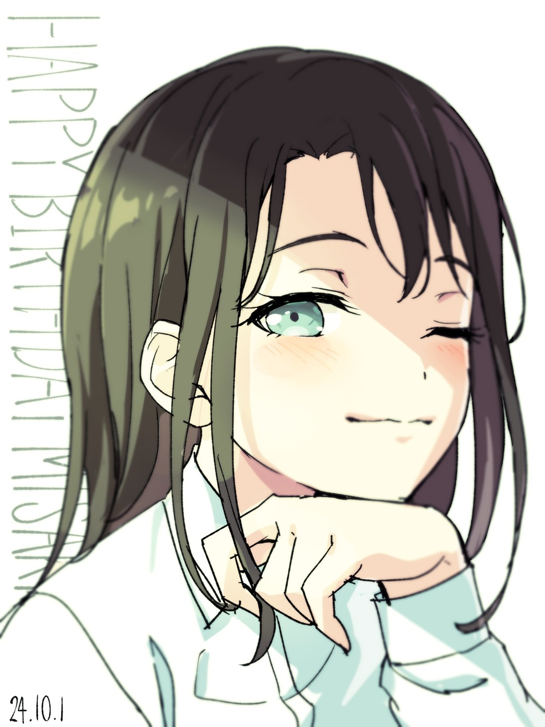 bang_dream! dress_shirt nobusawa_osamu okusawa_misaki sketch