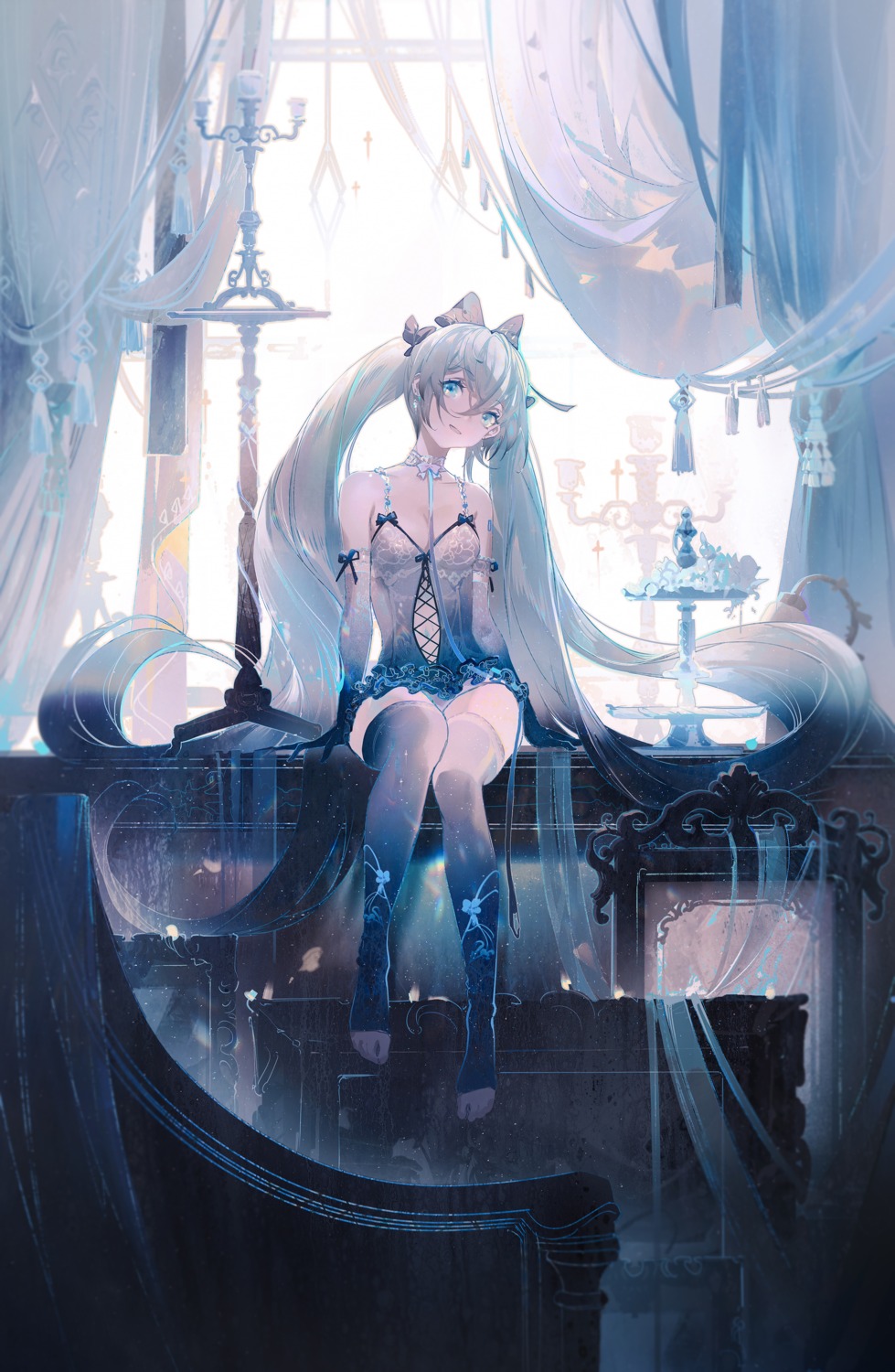 feet hatsune_miku thighhighs vocaloid ying_yi