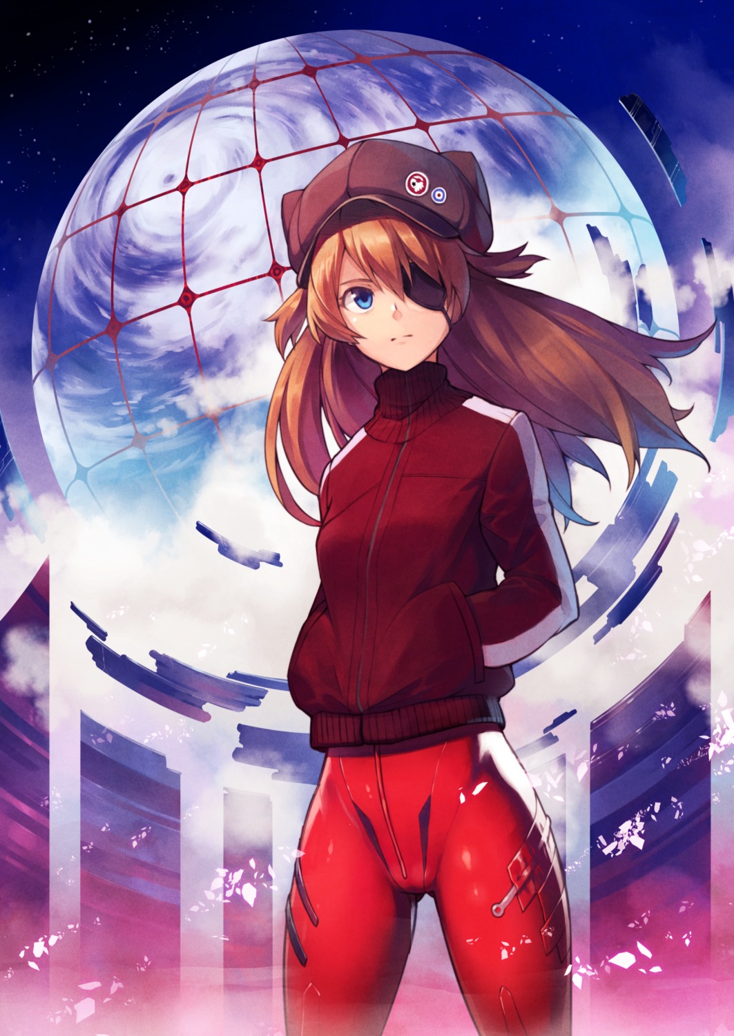 bodysuit eyepatch kanini neon_genesis_evangelion souryuu_asuka_langley