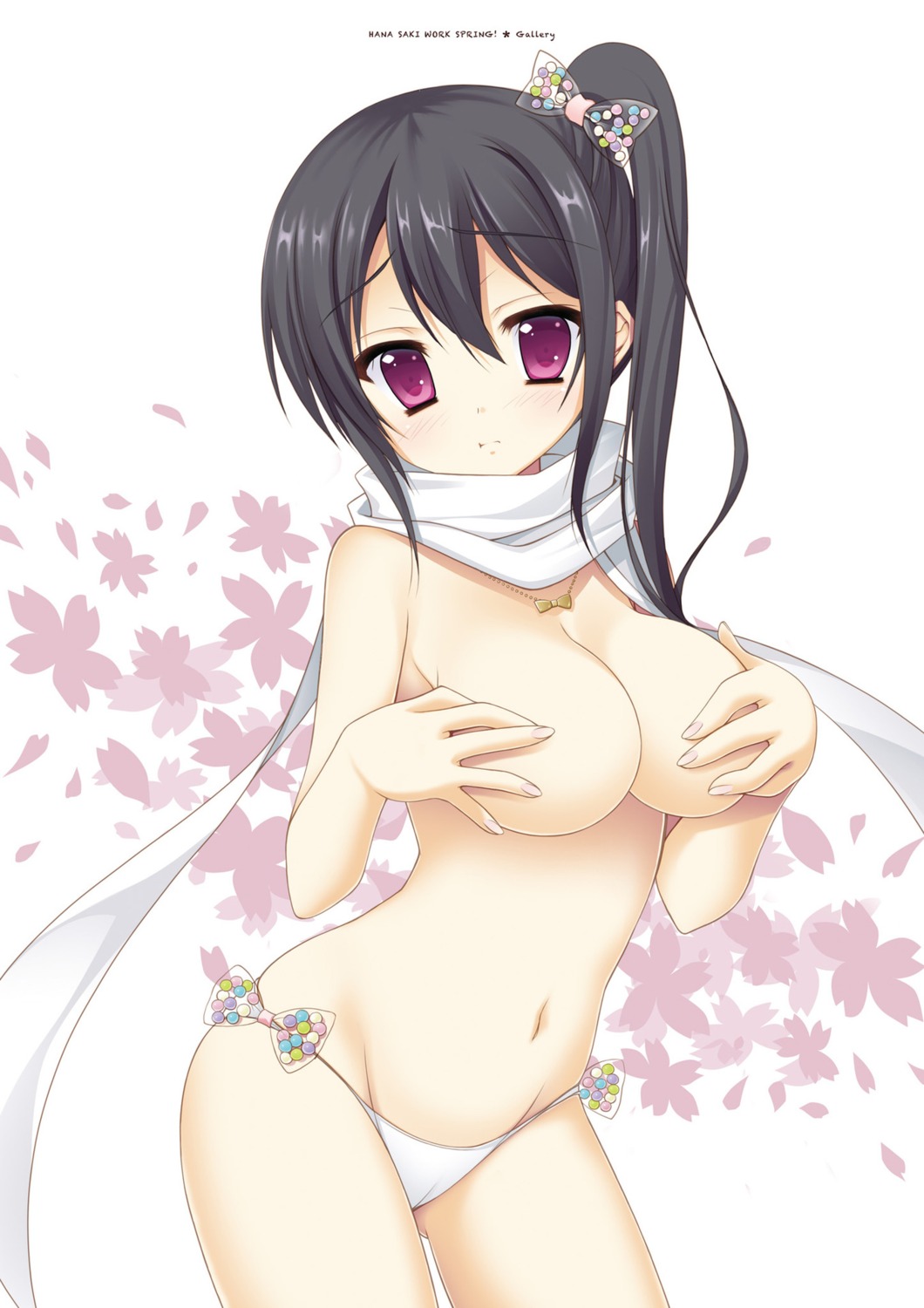 arisue_tsukasa bikini breast_hold cameltoe cleavage digital_version hanasaki_work_spring koutsuki_kanna saga_planets swimsuits topless