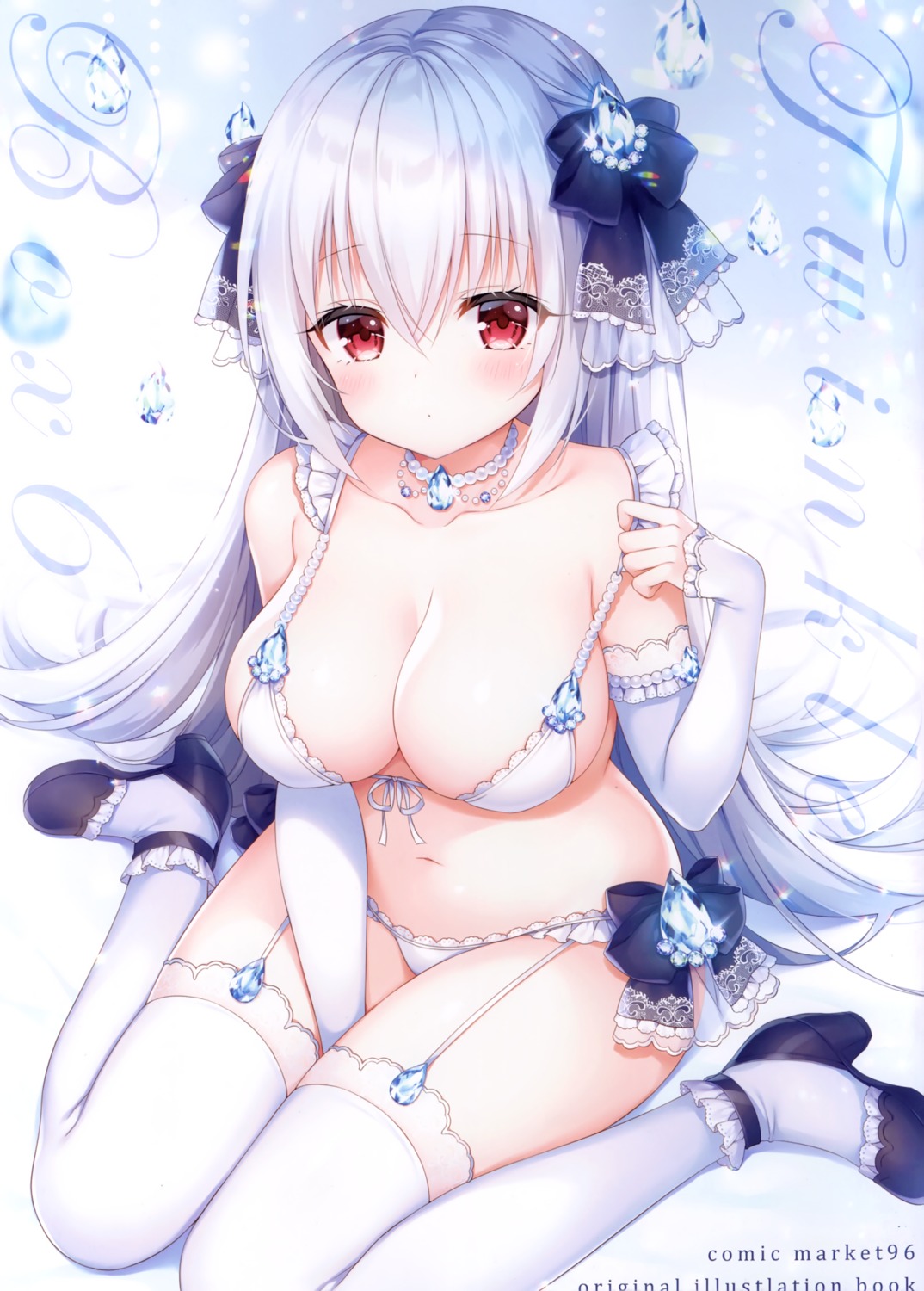 bra heels kyuuketsuki-chan_(mitsuba_choco) mermerry mitsuba_choco pantsu stockings thighhighs undressing