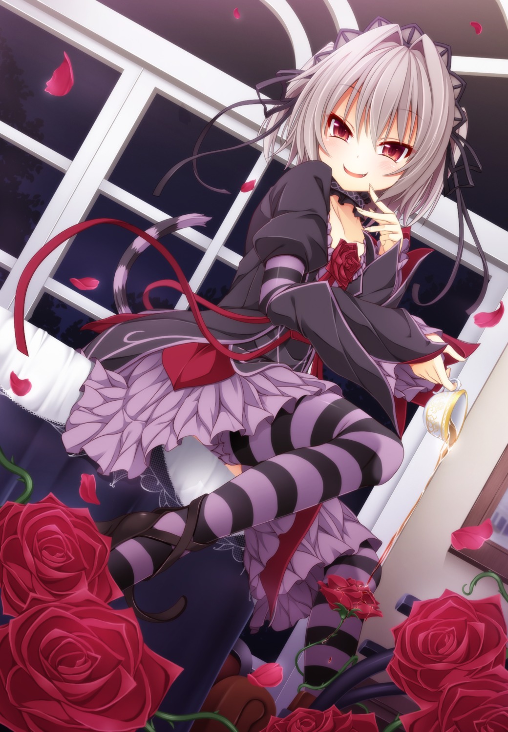 gothic_lolita hapymaher heels lolita_fashion naitou_maia tail thighhighs wakagi_repa