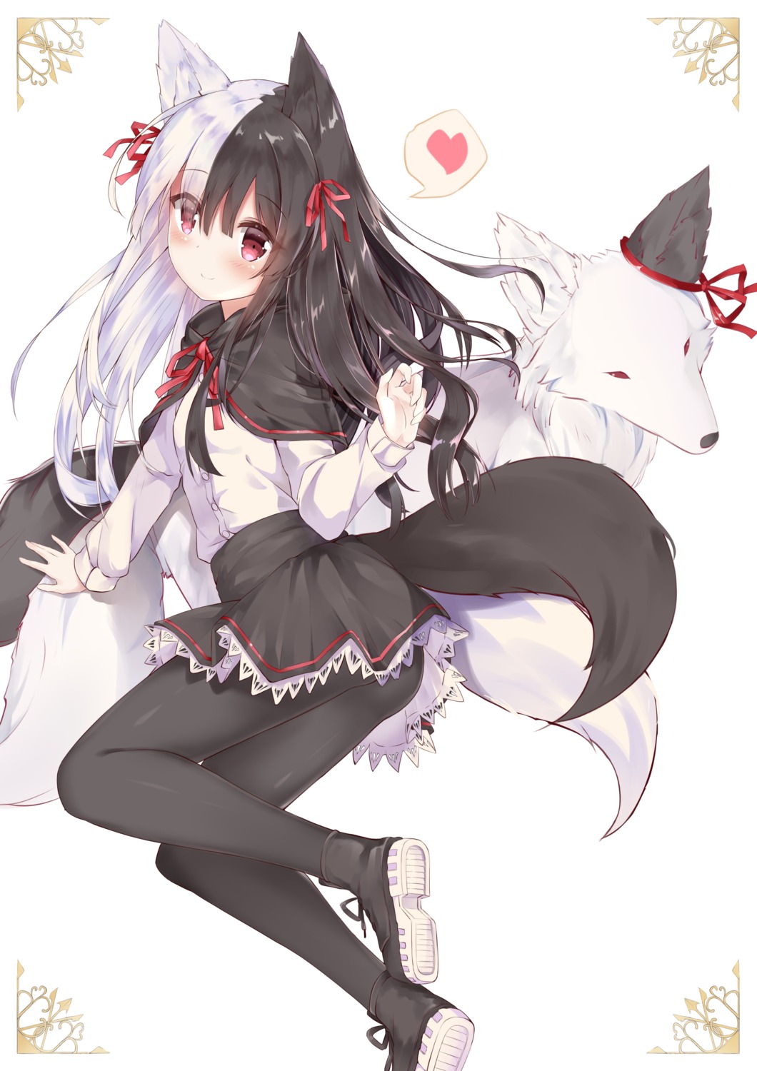 alice_mana alice_mana_channel animal_ears ass fuyuki030 inumimi pantyhose skirt_lift tail