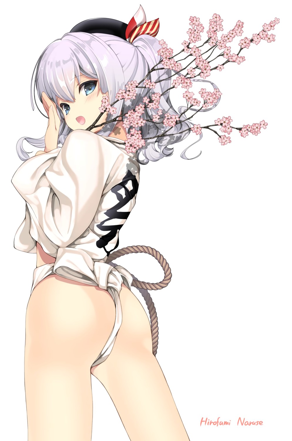 ass fundoshi japanese_clothes kantai_collection kashima_(kancolle) naruse_hirofumi