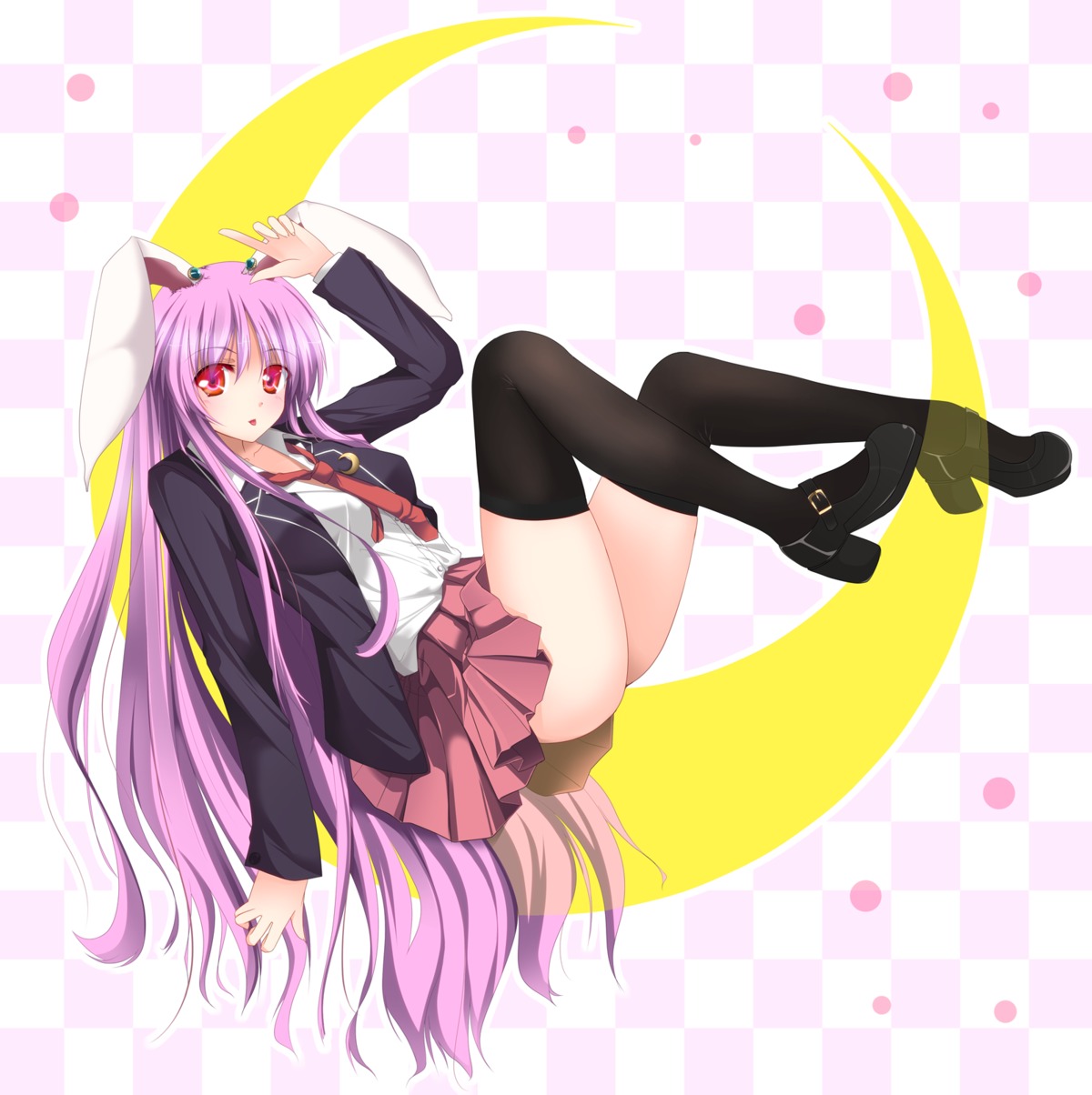 animal_ears bunny_ears fule reisen_udongein_inaba thighhighs touhou