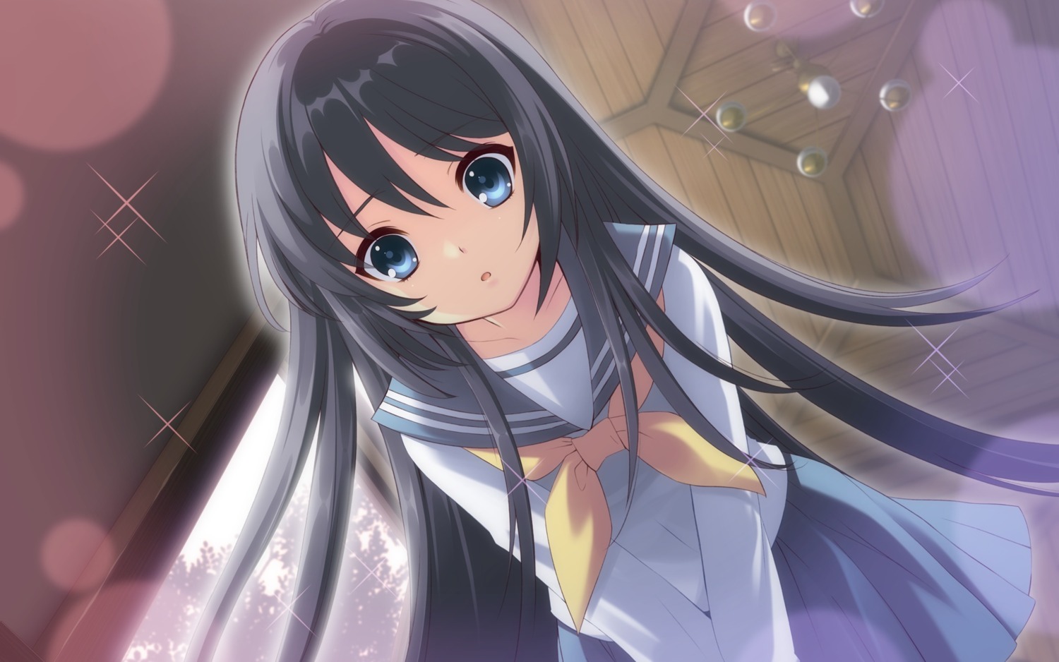 flyable_heart game_cg ito_noizi kimi_no_nagori_wa_shizuka_ni_yurete seifuku shirasagi_mayuri unisonshift