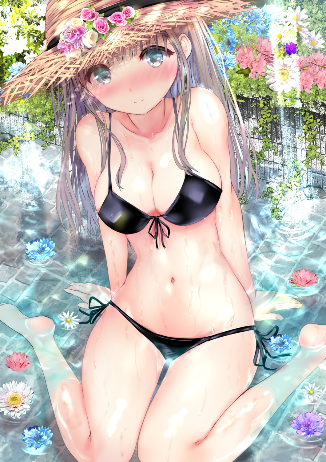 bikini ogata_tei swimsuits wet