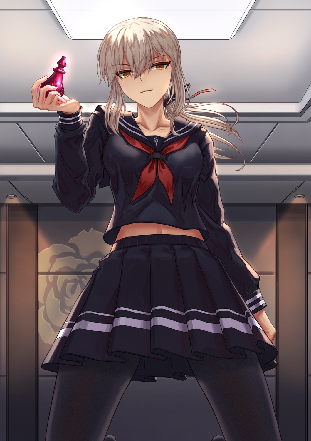 brilliant_naraku fate/grand_order pantyhose saber saber_alter seifuku