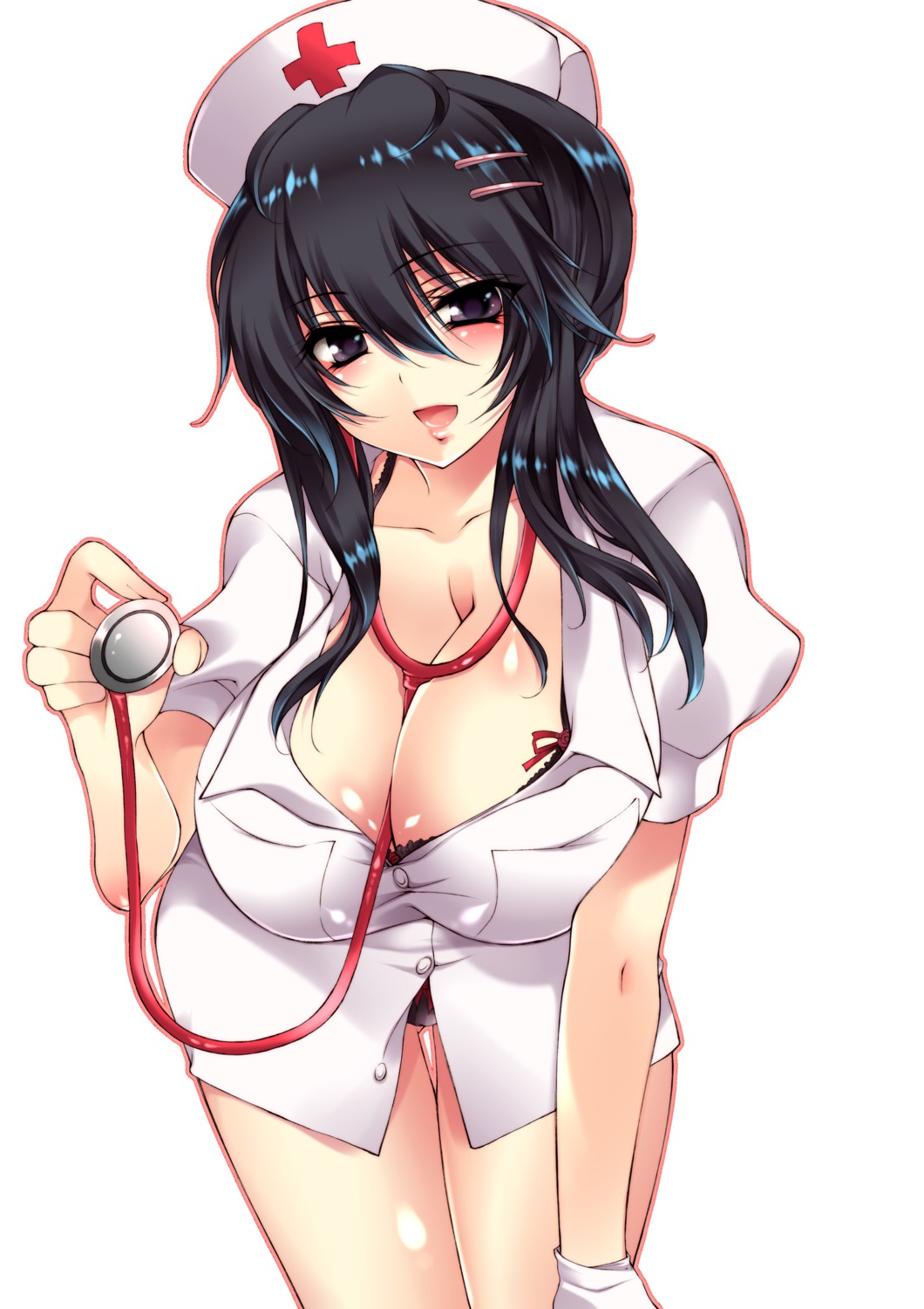 bra cleavage kukui_can nurse pantsu scanning_artifacts くく維きゃんアートワークス