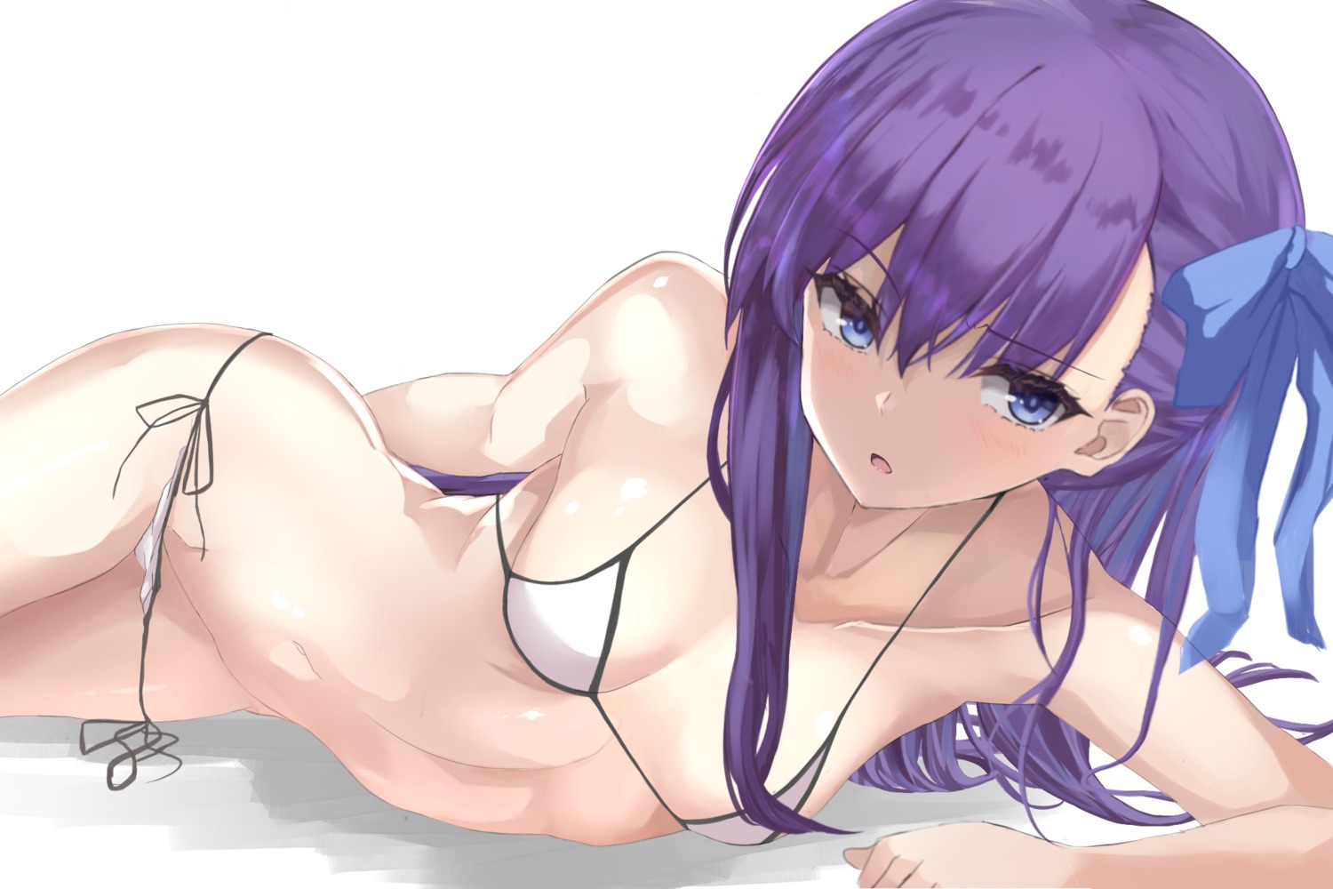 bikini cleavage fate/grand_order kesoshirou meltryllis panty_pull swimsuits