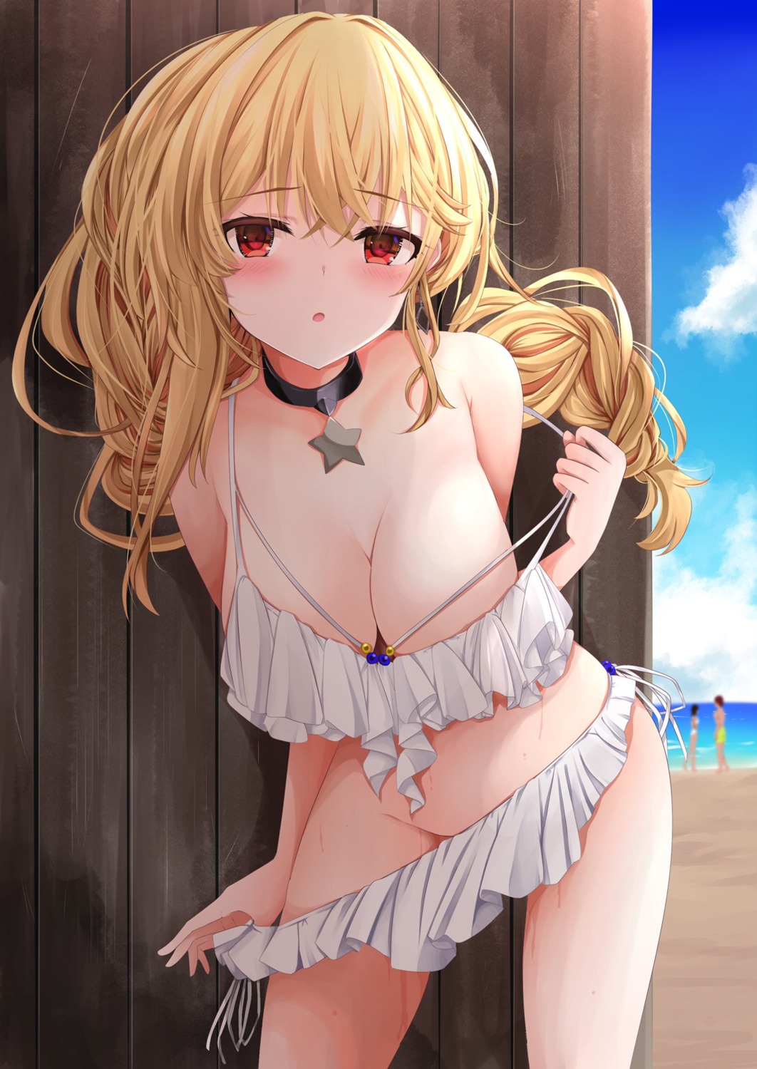 bikini kitora_(kisekinonameko) panty_pull swimsuits undressing