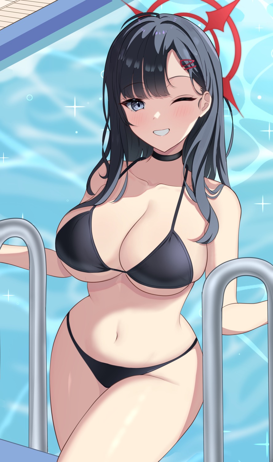 bikini blue_archive halo kumomokka nakamasa_ichika swimsuits