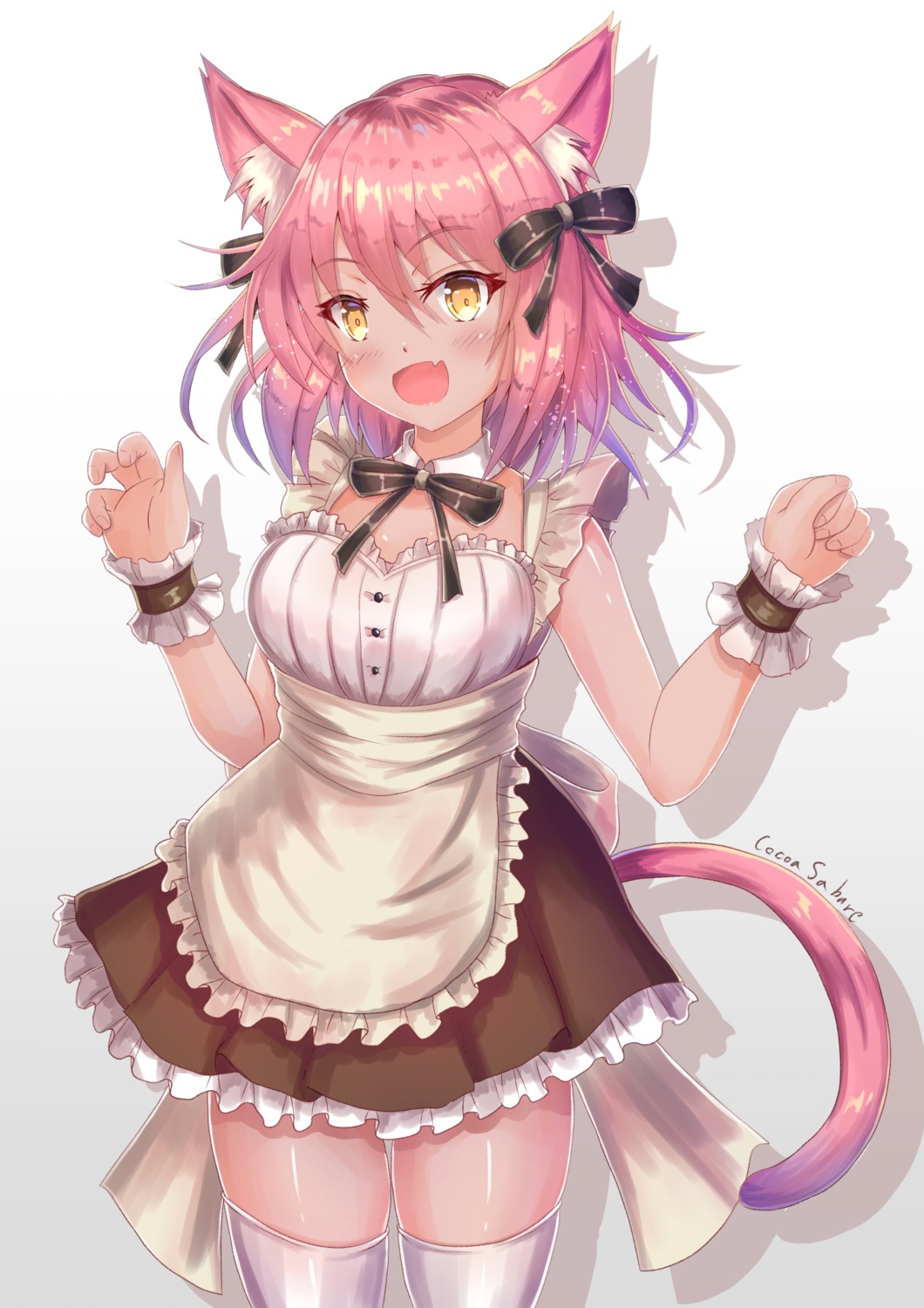 animal_ears cocoasabure maid nekomimi tail thighhighs