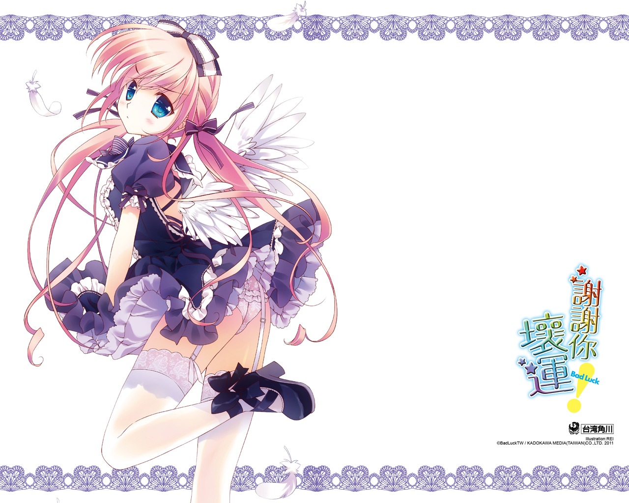 lolita_fashion pantsu rei stockings thighhighs wallpaper wings