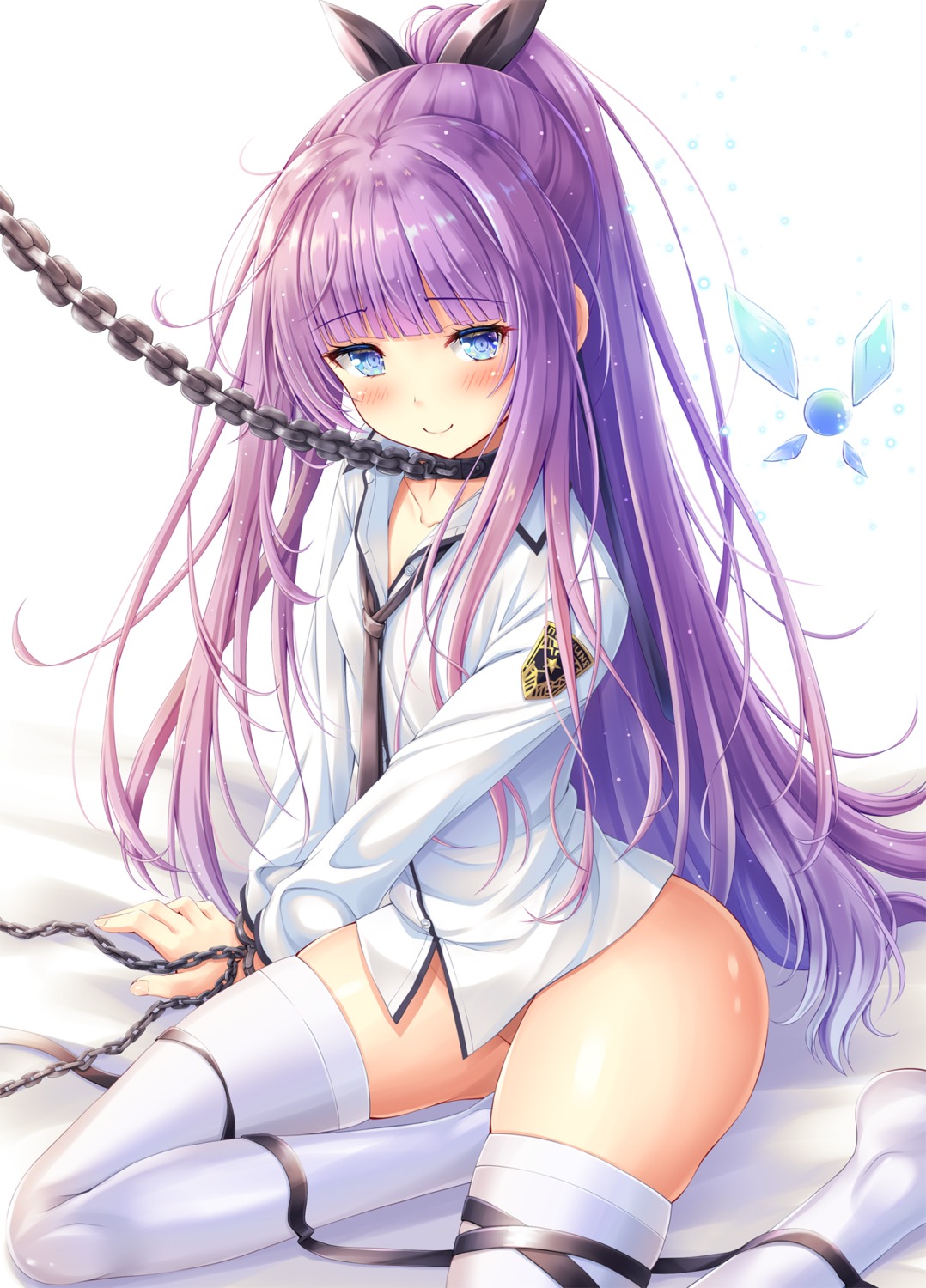 akashio azur_lane bondage bottomless tashkent_(azur_lane) thighhighs uniform