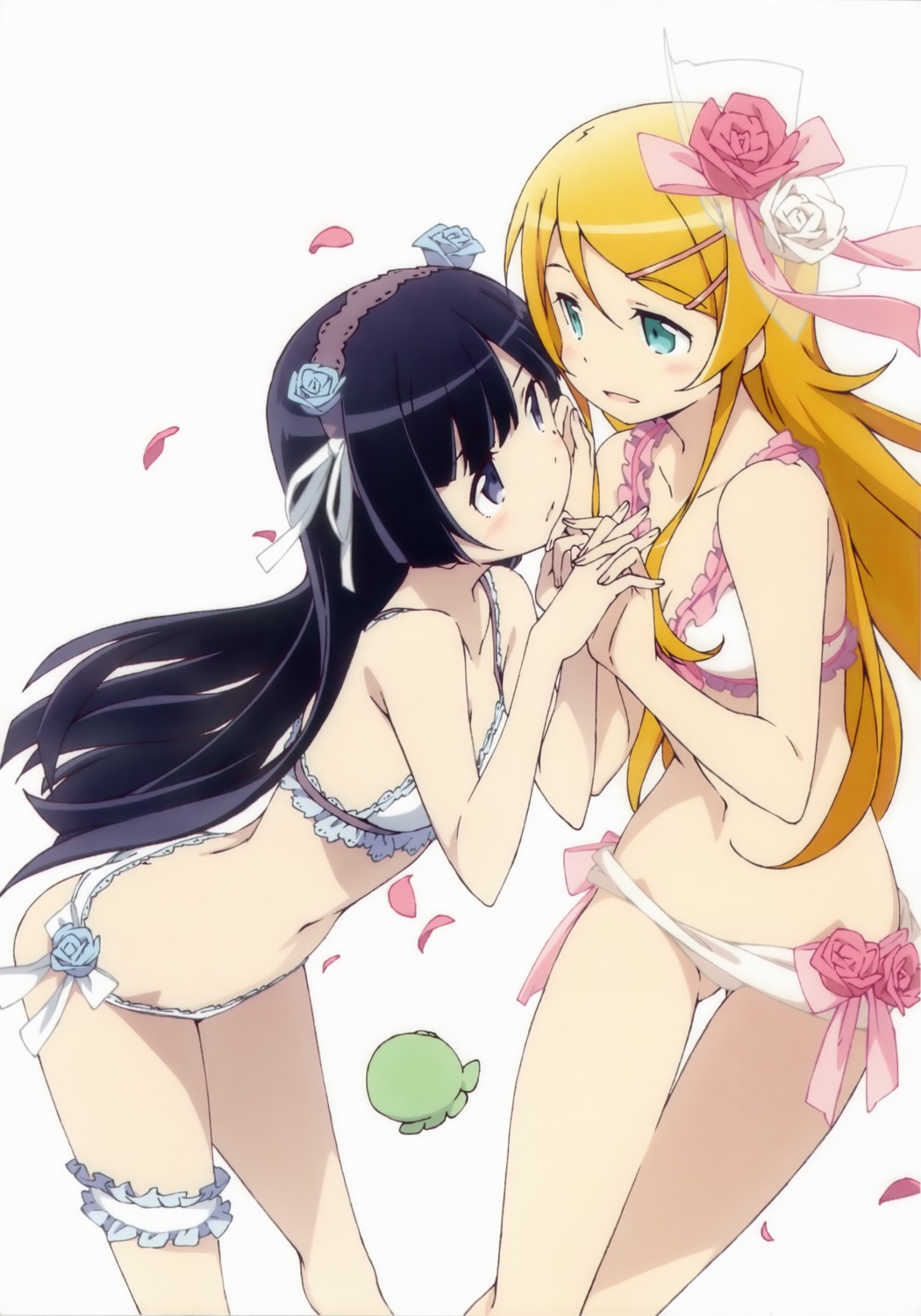 bikini cleavage garter gokou_ruri kanzaki_hiro kousaka_kirino ore_no_imouto_ga_konnani_kawaii_wake_ga_nai swimsuits yuri