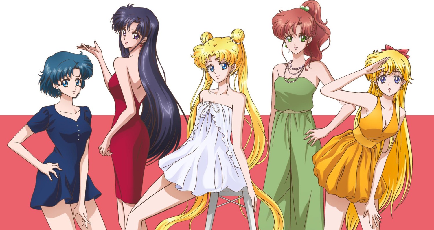 aino_minako cleavage dress hino_rei kino_makoto mizuno_ami sailor_moon sailor_moon_crystal tagme tsukino_usagi