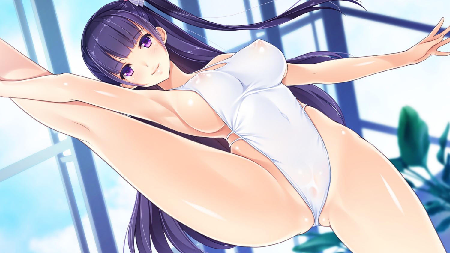 enkou_shoujo_2_~jk_idol_masuzu_no_baai~ erect_nipples frill game_cg koizumi_amane kurokawa_masuzu no_bra see_through swimsuits