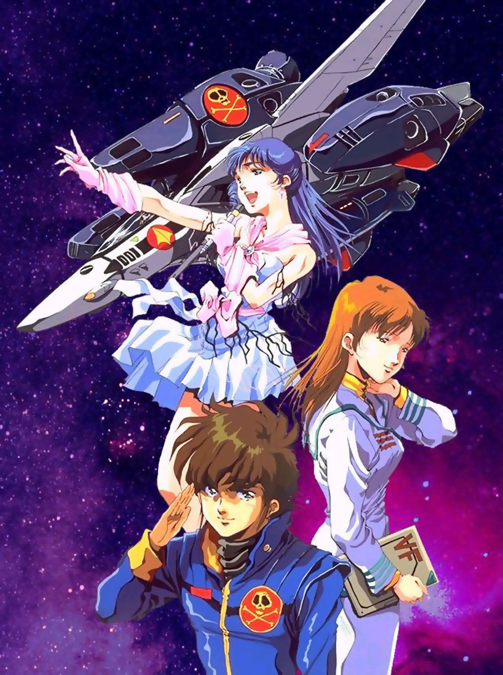 hayase_misa ichijyo_hikaru lynn_minmay macross the_super_dimension_fortress_macross vf_valkyrie