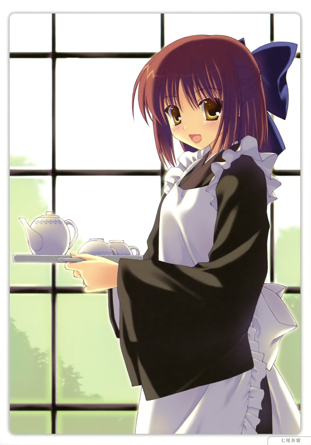 japanese_clothes kohaku maid nanao_naru tsukihime