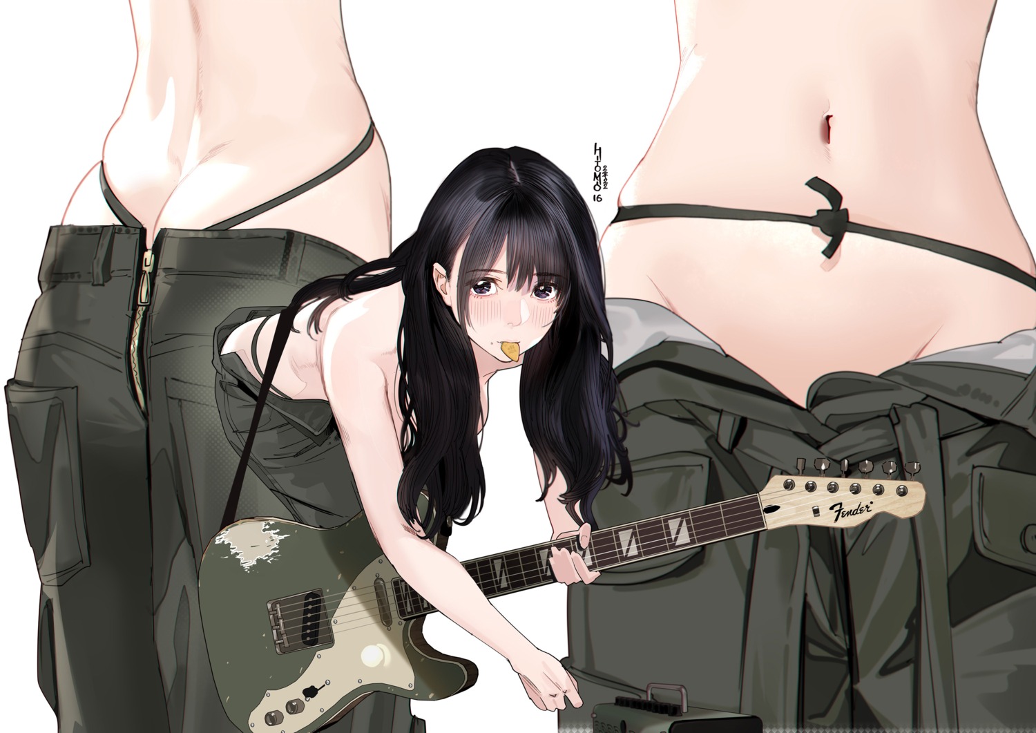 ass guitar hitomi_o nopan topless