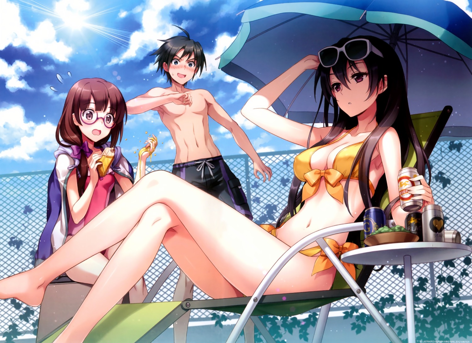 an2a bikini cleavage erect_nipples megane swimsuits wind_mail