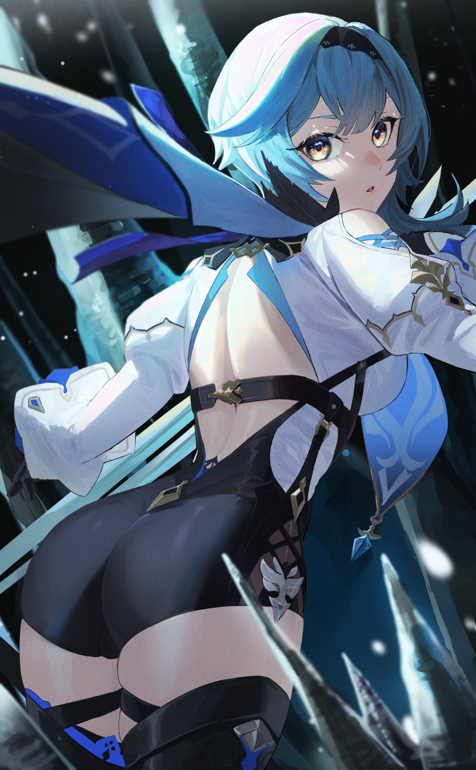 ass eula garter genshin_impact no_bra thighhighs you-6-11