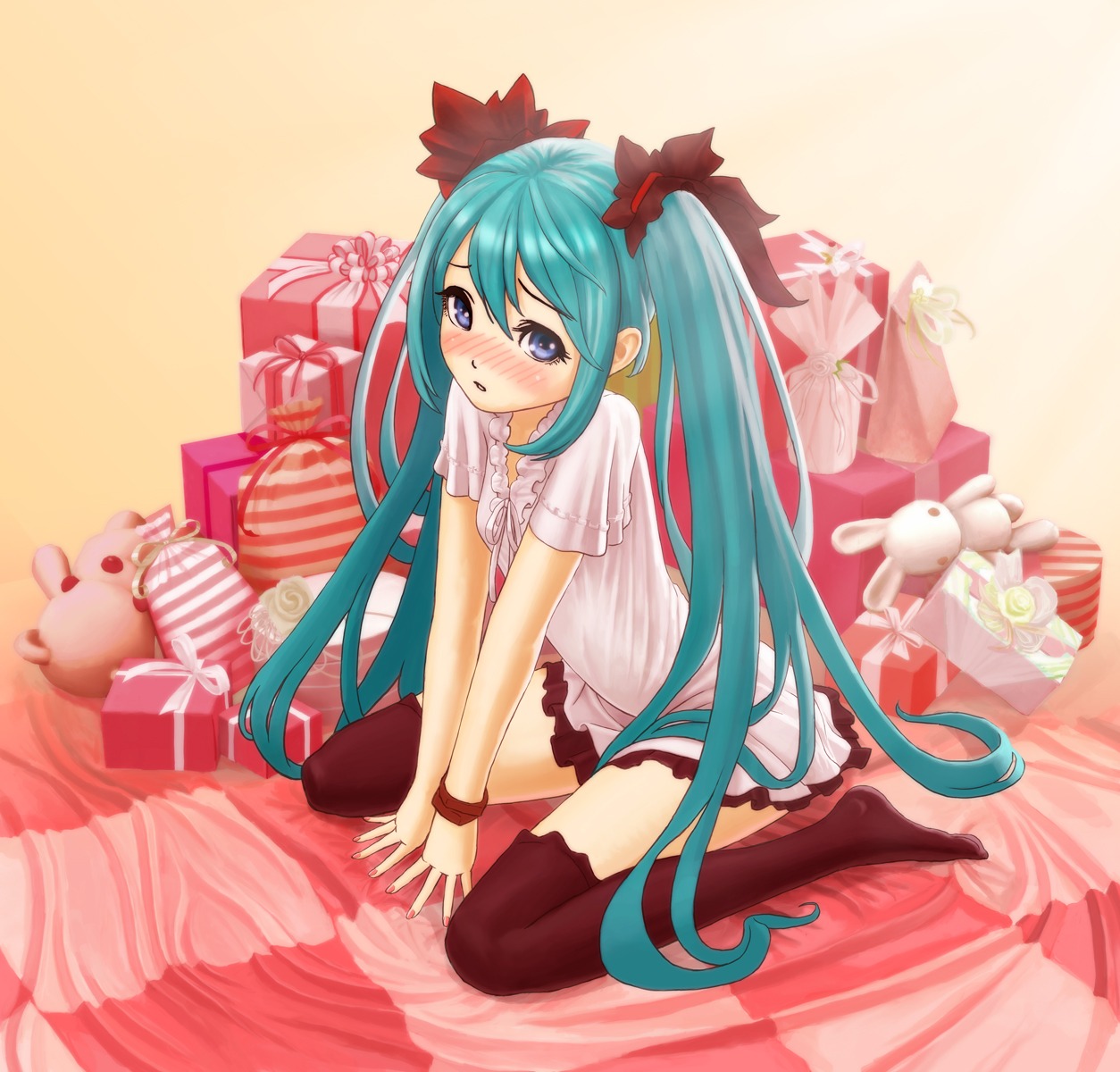 hatsune_miku m-sugiyama thighhighs vocaloid world_is_mine_(vocaloid)