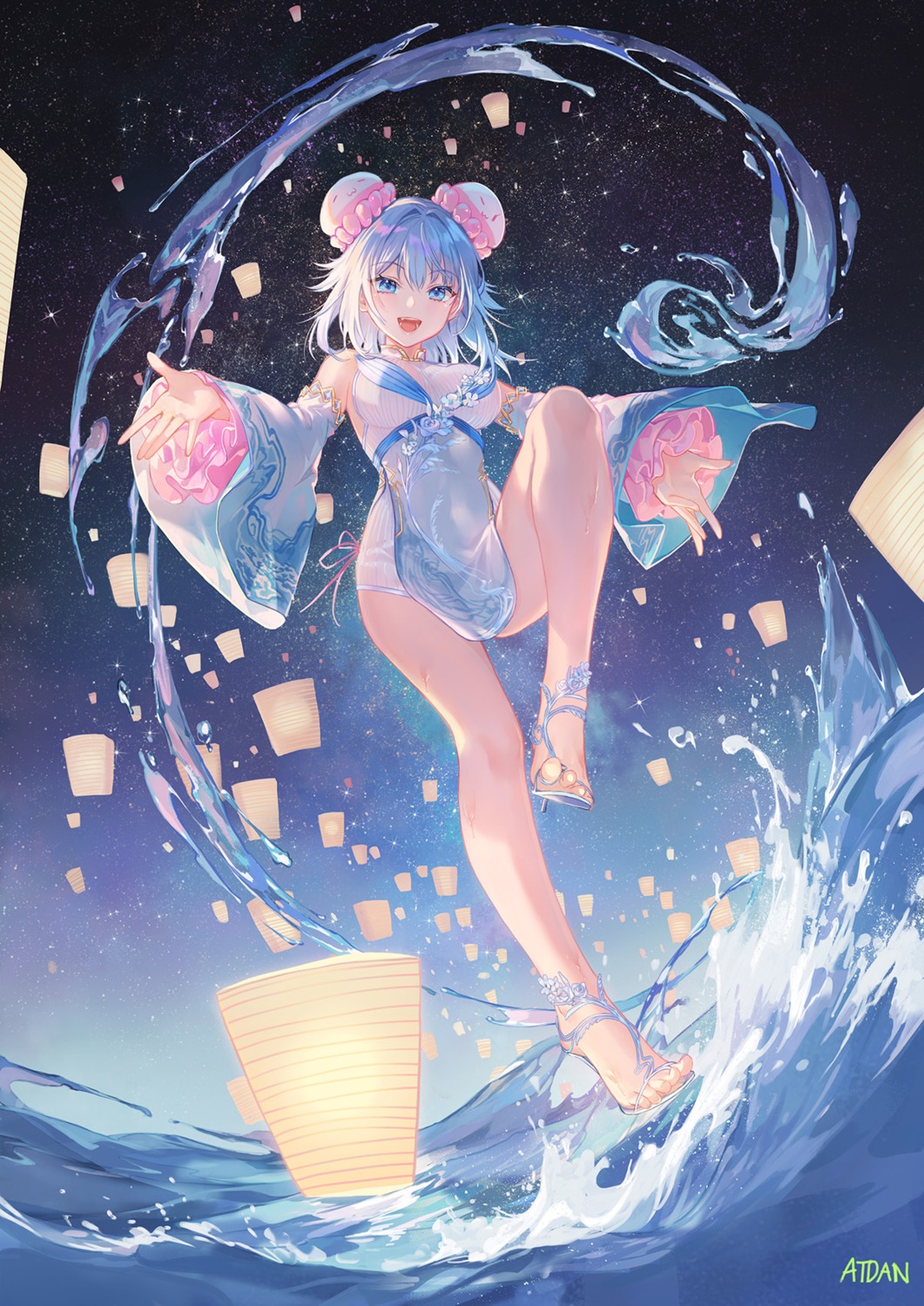 asian_clothes atdan haiyi heels pantsu see_through string_panties synthesizer_v wet