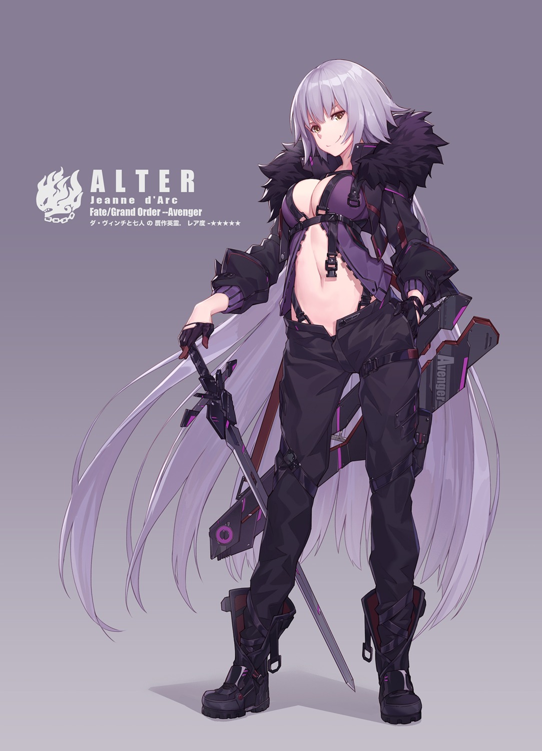 cleavage fate/grand_order jeanne_d'arc jeanne_d'arc_alter_(fate) nian sword