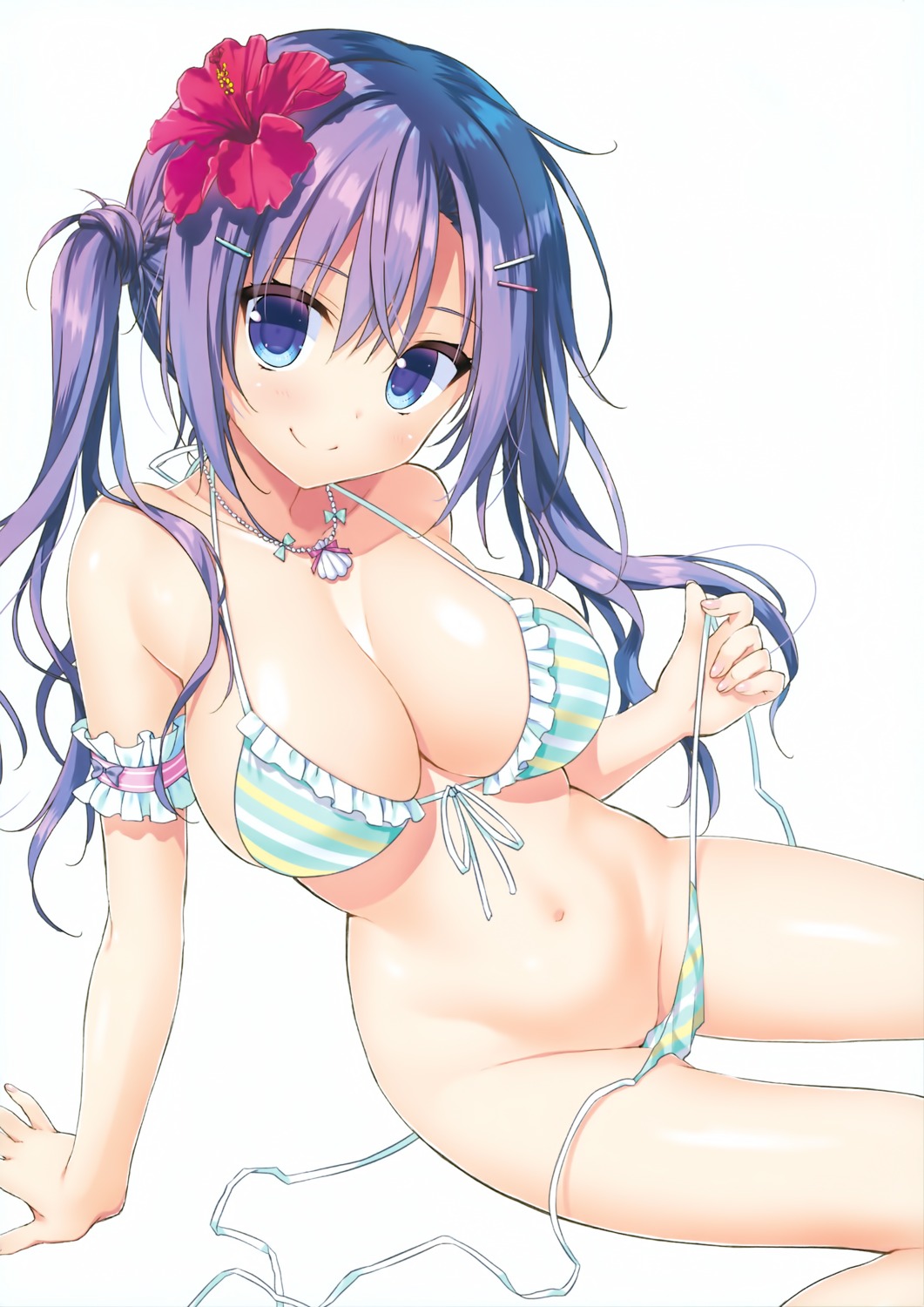 bikini cleavage panty_pull ryohka swimsuits undressing